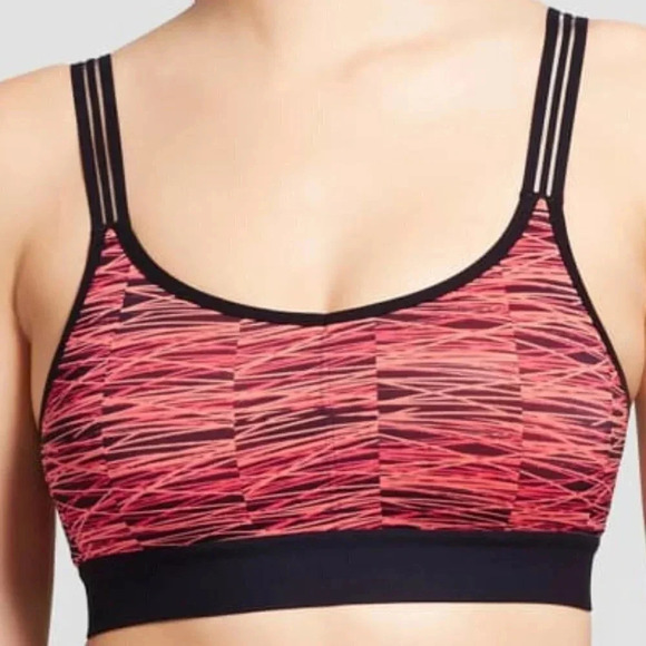 XS X-SMALL Champion C9 N9609 Strappy V-Back Wire Free Sports Bra Neon Flare NWT - Picture 5 of 10